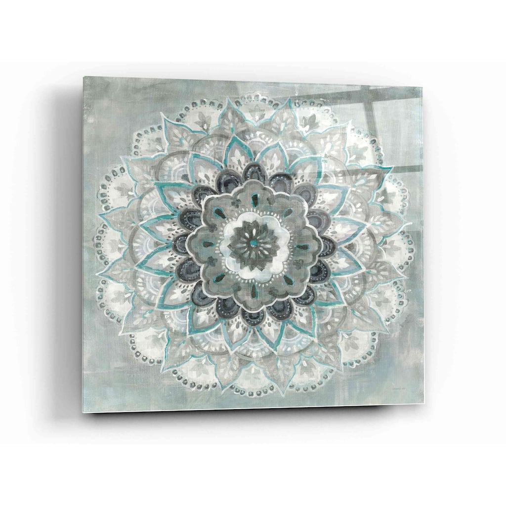 Epic Art 'Teal Sunburst' by Danhui Nai, Acrylic Glass Wall Art