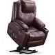 preview thumbnail 36 of 53, MCombo Electric Power Lift Recliner Chair Sofa with Massage and Heat for Elderly, 3 Positions, USB Ports, Faux Leather 7040 Dark Brown