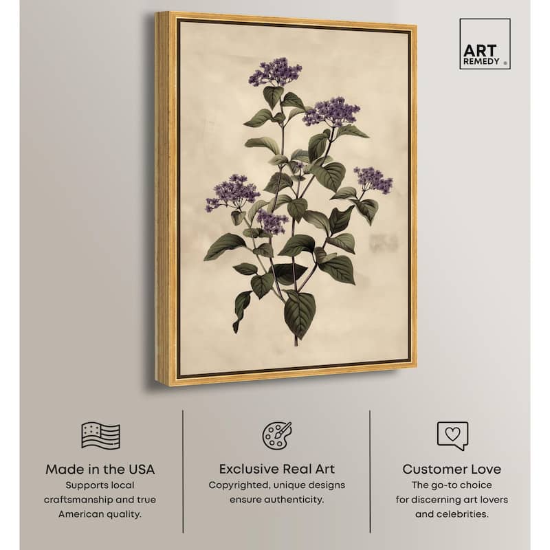 Purple Hydrangea Canvas by Art Remedy