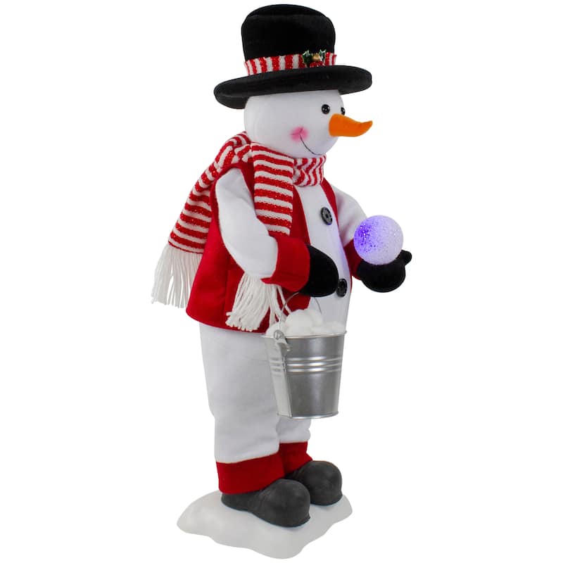 Lighted and Animated Musical Standing Snowman Christmas Figure - 24"