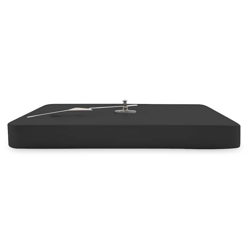Manchester Minimalist Square Silent Modern Wall Clock in MDF with Silent Non-Ticking Design and Aluminum Hands for Home Office
