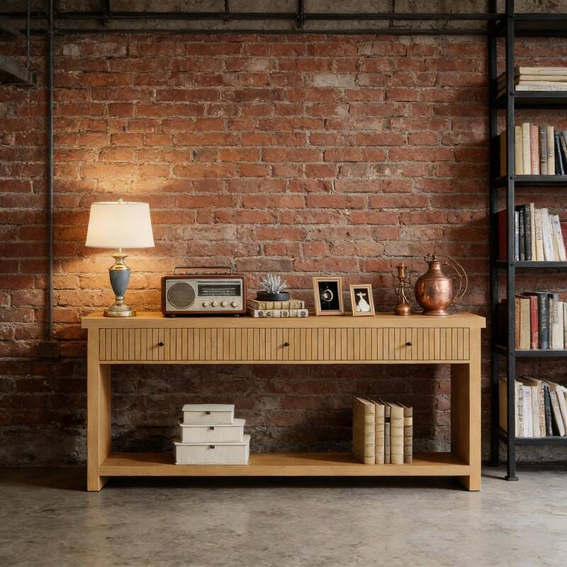 Modern Wooden Coffee Table - Long Sofa Table