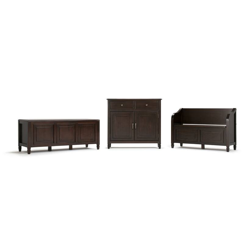 WYNDENHALL Hampshire SOLID WOOD 51 inch Wide Traditional Storage Bench Trunk - 51 W x 18 D x 20.75 H