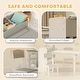 preview thumbnail 6 of 15, Qaba Kids Desk and Chair Set with Paper Roll, Kids Art Table and Chairs Set with Storage Shelves, Activity Craft Table