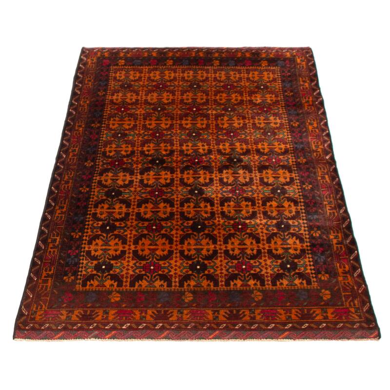 Teimani Burnt Orange Rug 3'9" x 6'6" - 3'9 x 6'6