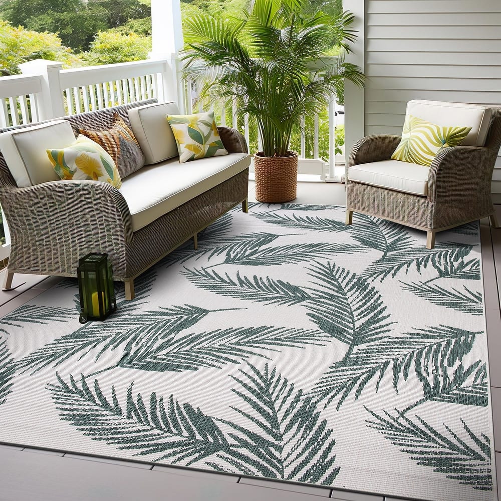 World Rug Gallery Nature Inspired Floral Indoor/Outdoor Area Rug