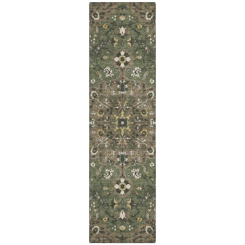 Machine Washable Indoor/ Outdoor Traditional Savannah Chantille Rug