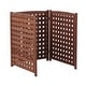 preview thumbnail 7 of 36, 3-Panel Outdoor Air Conditioner Fence Screen, Outside Wood Privacy Fence, 32" W x 38" H
