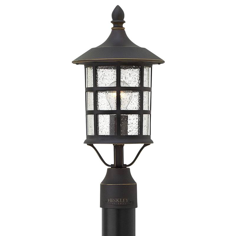 Hinkley Lighting Freeport 1 Light 17.75" Tall Post Light With Seedy - Oil Rubbed Bronze