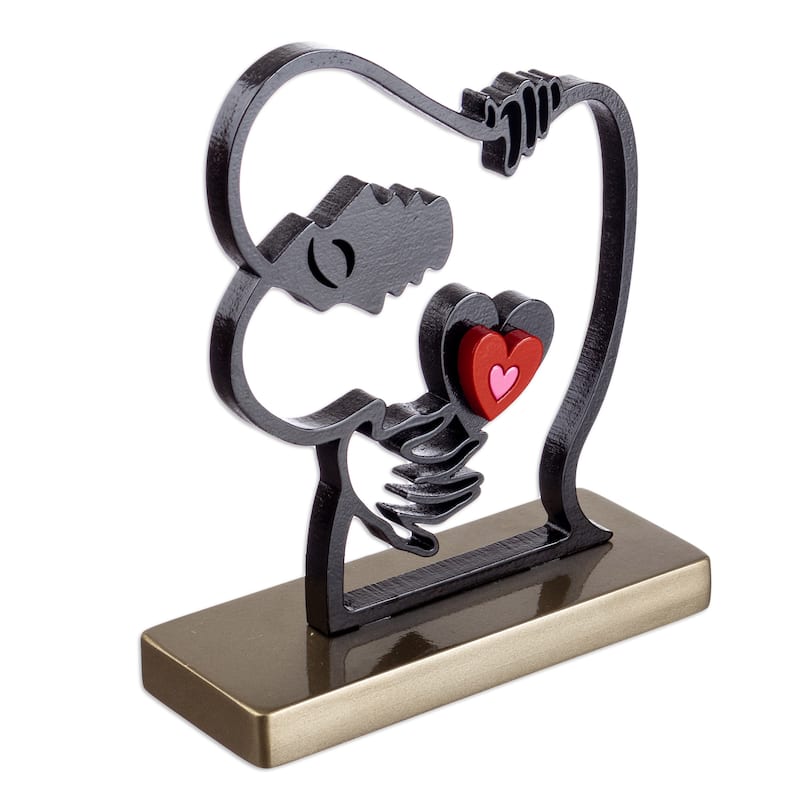 Novica Handmade Eternal Hug Wood Sculpture
