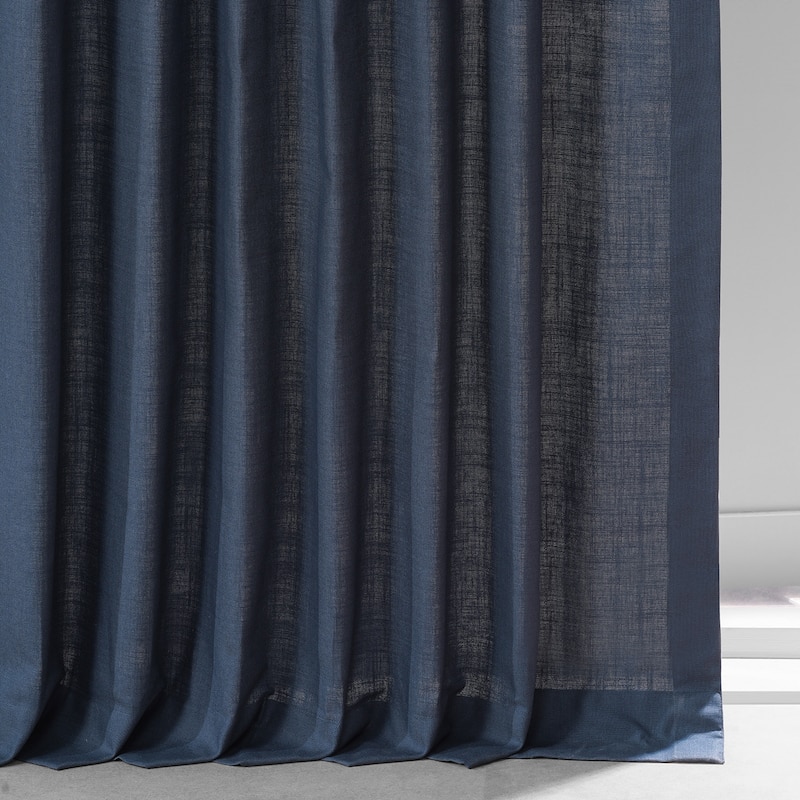 Exclusive Fabrics Dune Textured Solid Cotton Curtain Pair (2 Panels)
