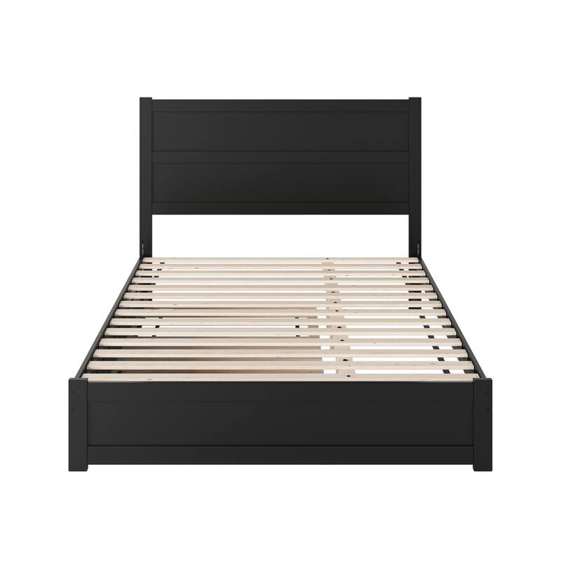 Aveline Wood Platform Bed with Matching Footboard & Trundle