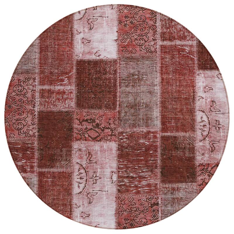 HomeRoots Patchwork Traditional Rectangle Outdoor Rug
