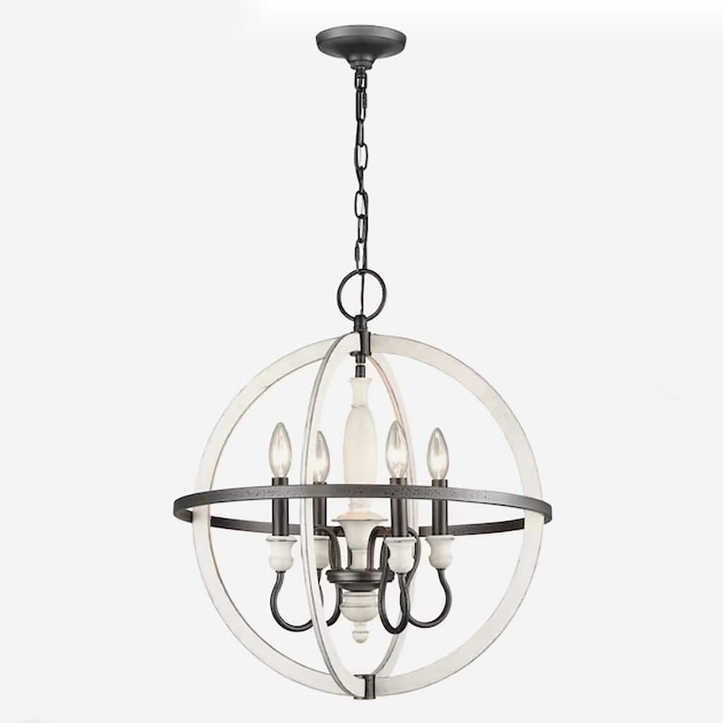 Elk Home Brownell Anvil Iron Finish 4 Light Chandelier