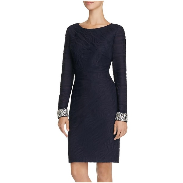 Eliza J Womens Semi-Formal Dress Embellished Pintucked