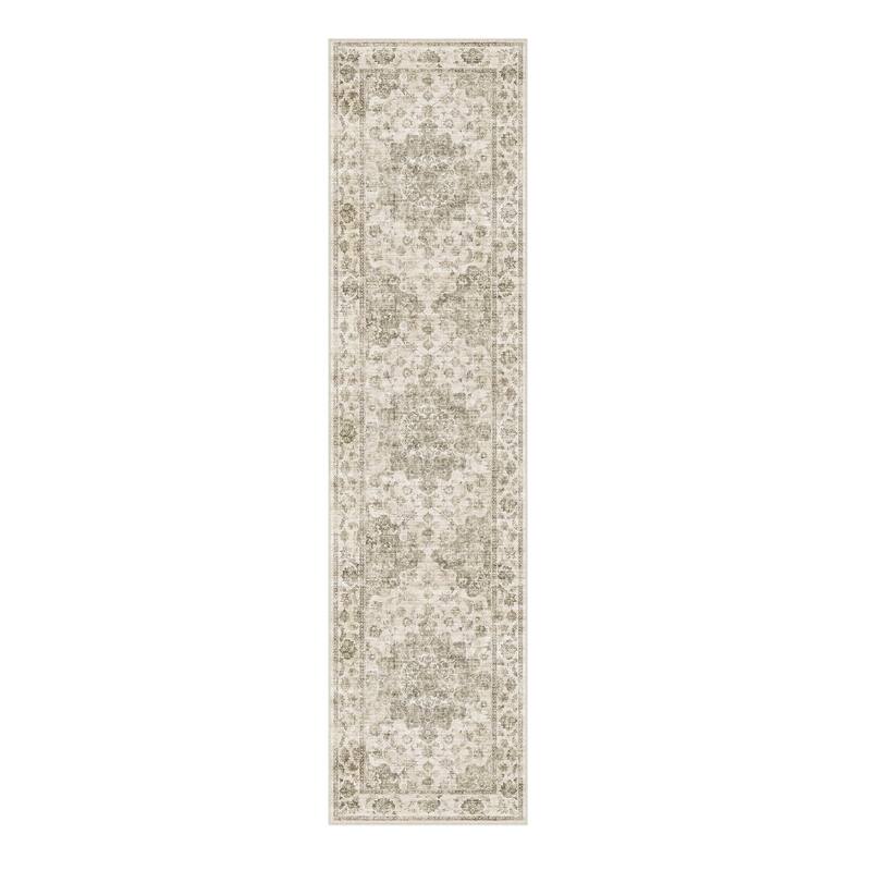 HomeRoots Floral Medallion Traditional Rectangle Area Rug