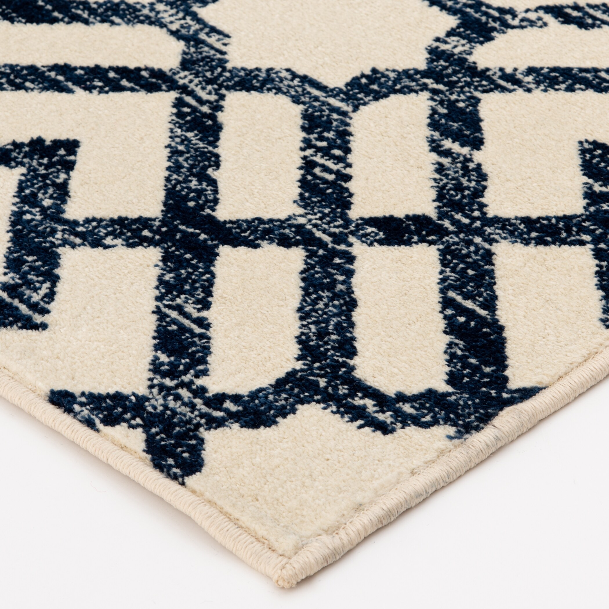 Trisha Yearwood Home Newell Snow Sapphire Indoor Outdoor Area Rug Overstock 31476000