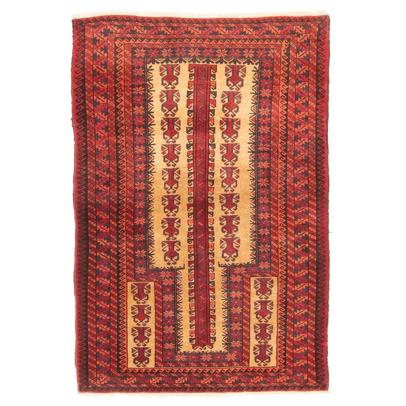 ECARPETGALLERY Hand-knotted Teimani Tan Wool Rug - 2'9 x 4'2