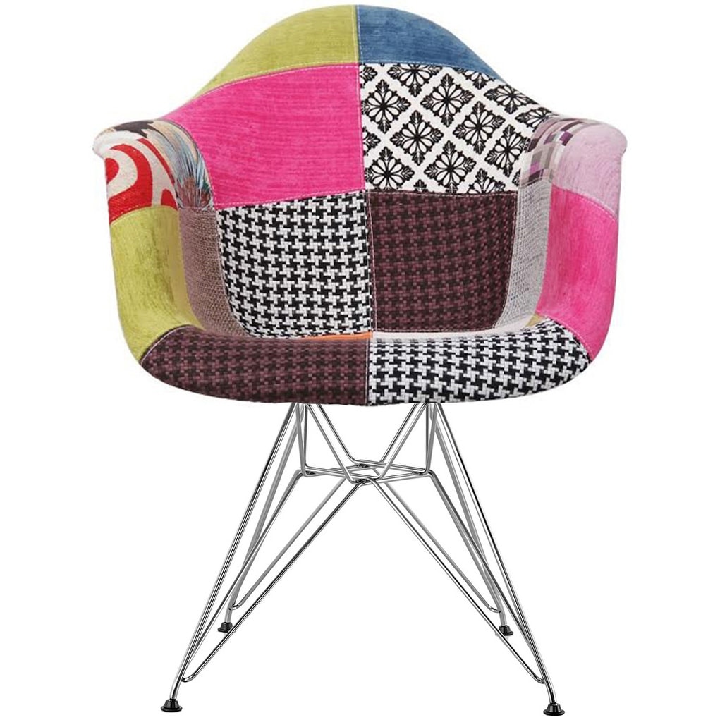Fabric Ann Modern Armchair With Armsa Wired Chrome Dining Chair Kitchen Desk Work Home Office
