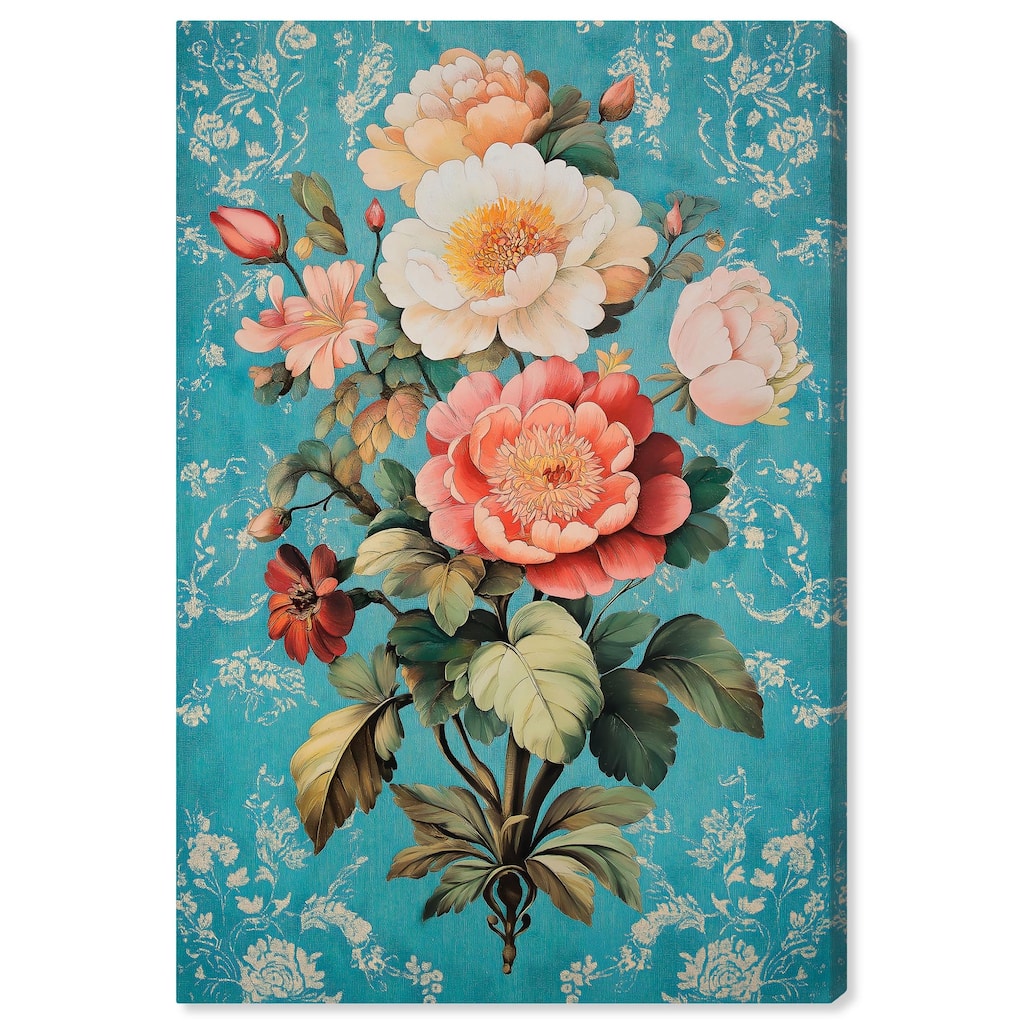 Floral Azure Ascent II Canvas by Art Remedy, Gallery Wrapped