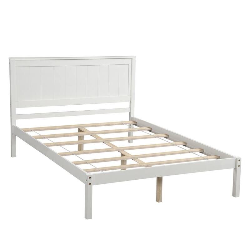 Harper & Bright Designs Wood Platform Bed with Headboard