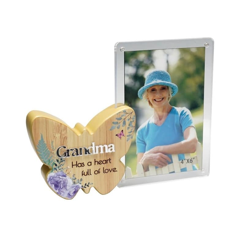 Butterfly With Text And Clear Photo Frame- Grandma Photo Frame
