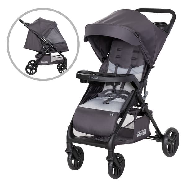 slide 2 of 5, Baby Trend Passport Carriage Stroller, Silver Sky