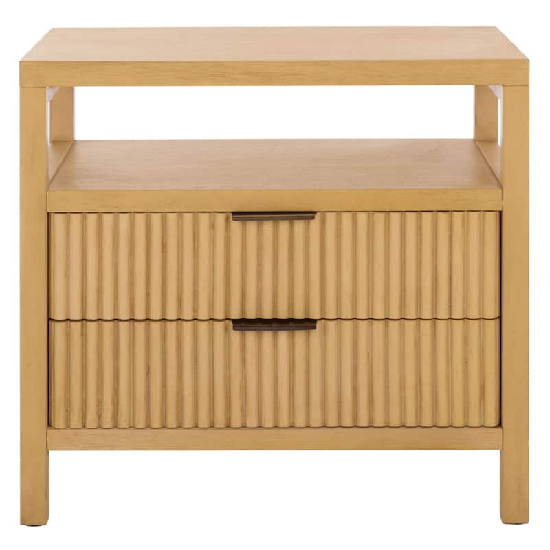 SAFAVIEH Home Maruba 2-Drawer 1 Shelf Nightstand - Natural