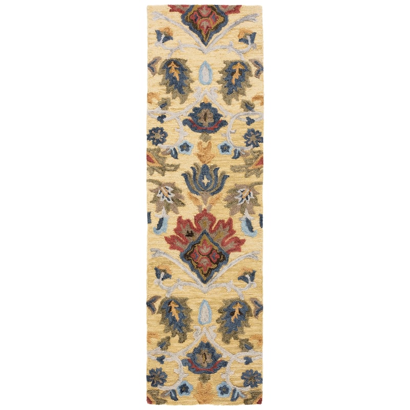 SAFAVIEH Fiorello Handmade Blossom French Country Wool Area Rug