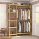 preview thumbnail 35 of 65, Bamboo Closet System Clothes Rack, Large Freestanding Garment Rack Clothing Rack for Hanging Clothes