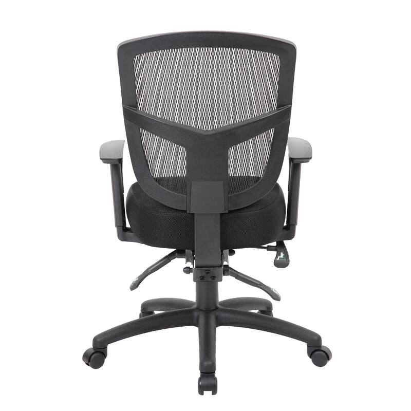 Oyo Swivel Task Chair, Black Mesh, Commercial Multi-Tilt, Caster Wheels