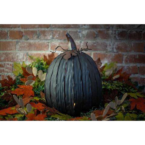 Steel Autumn Pumpkin Luminary
