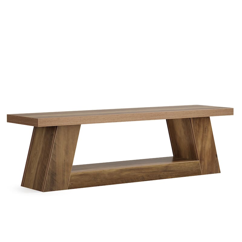 Extra Long TV Stand for TVs, Wooden Media Console with Storage Shelves, Entertainment Center for Living Room, Bedroom