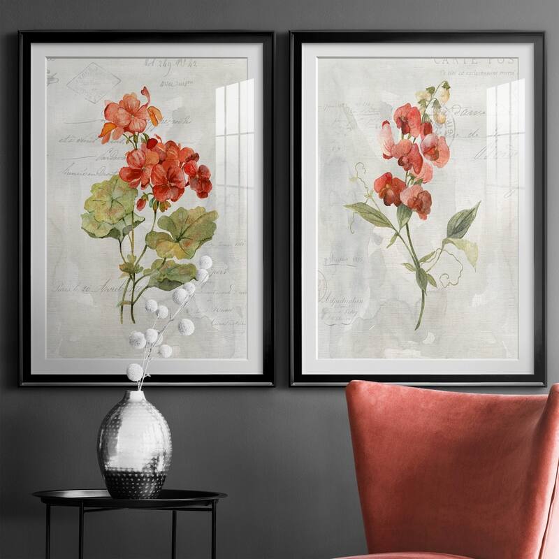 Linen Geranium Premium Framed Print - Ready to Hang