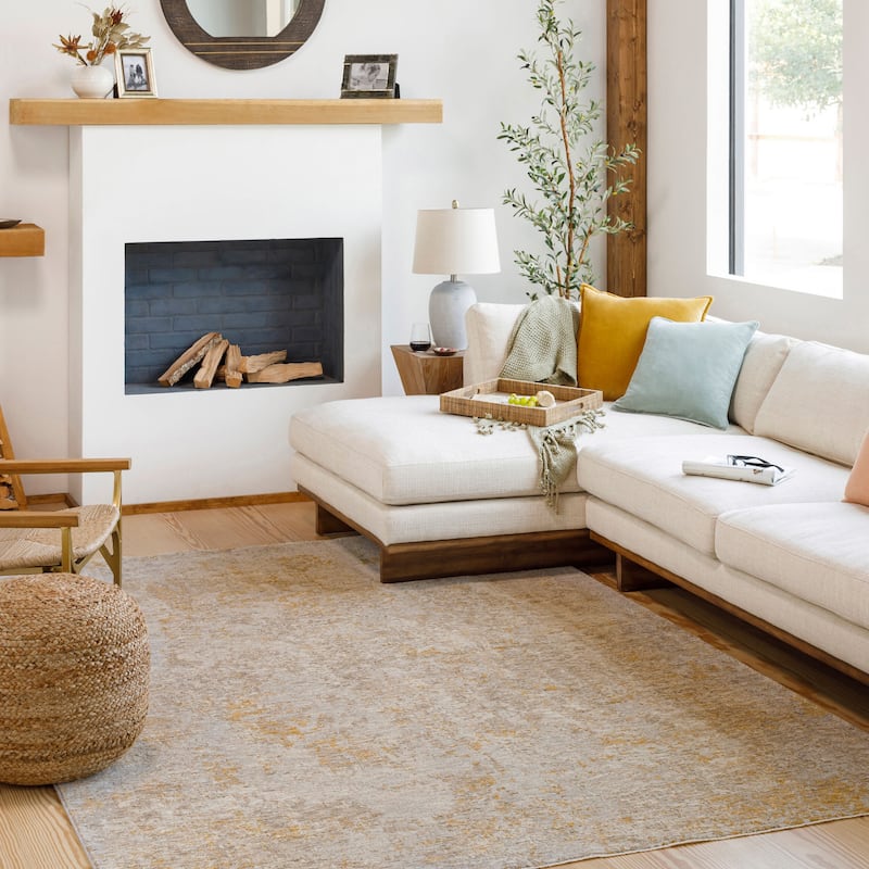 Livabliss Modern & Contemporary Reina Abstract Area Rug - 2' x 2'11" - Gray