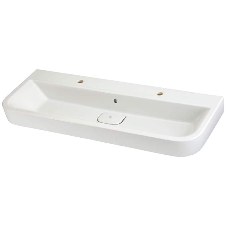 DXV Equility 46-3/4" Rectangular Fireclay Wall Mounted Bathroom Sink - Canvas White