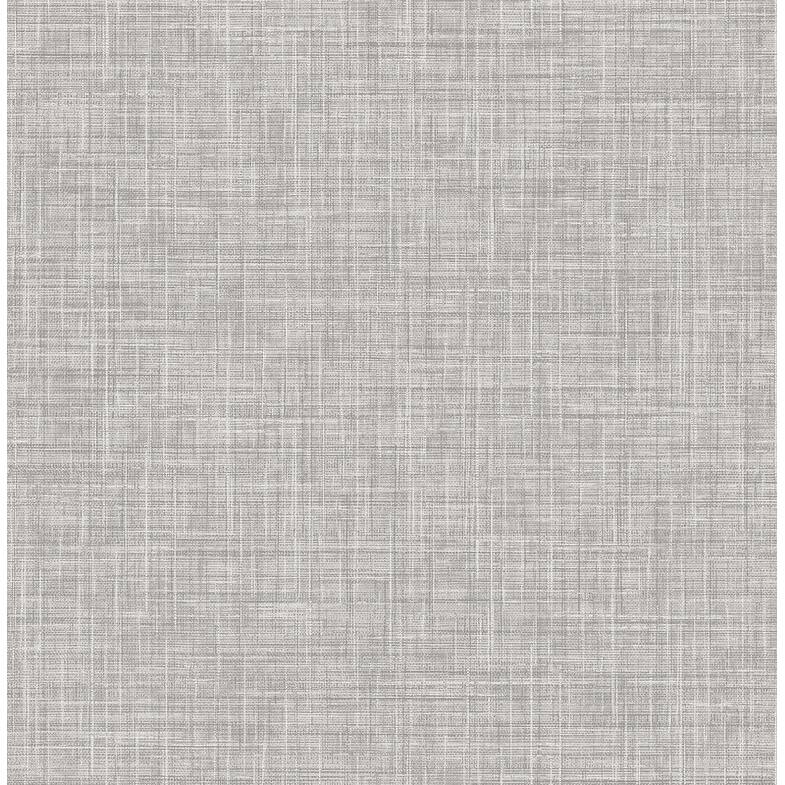 Brewster Tuckernuck Grey Linen Wallpaper - 20.5in x 396in x 0.025in