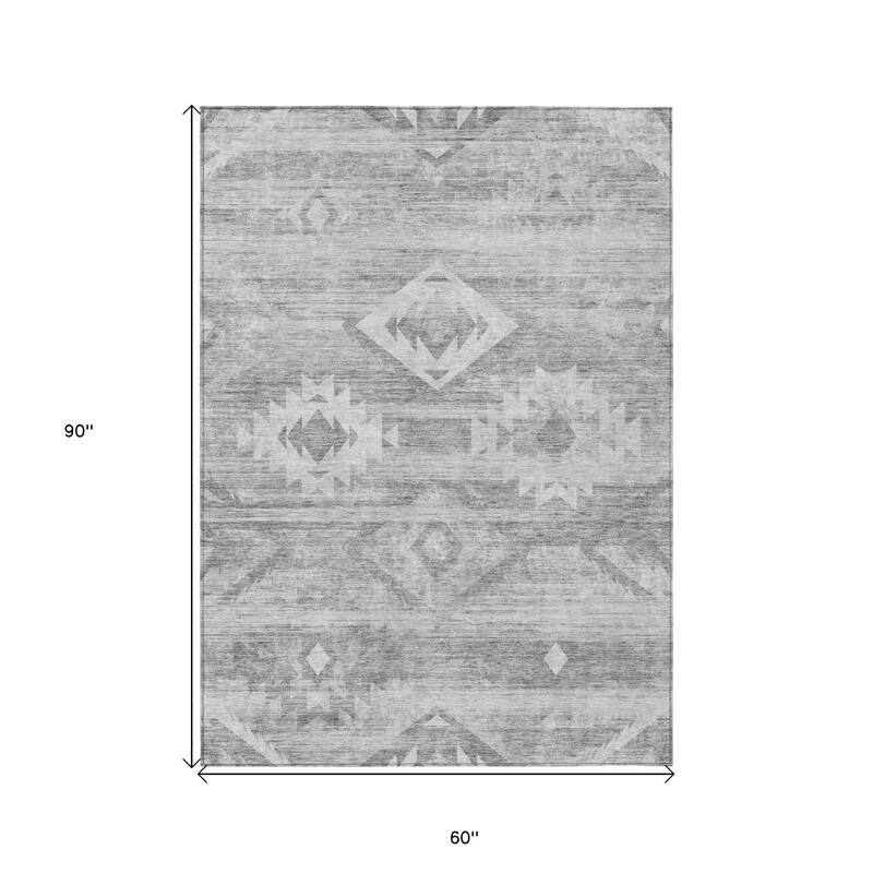 HomeRoots Southwestern Transitional Rectangle Outdoor Rug