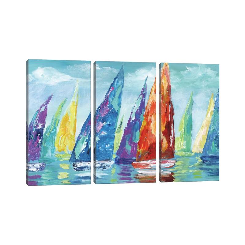 iCanvas "Fine Day Sailing II" by Nan 3-Piece Canvas Wall Art Set