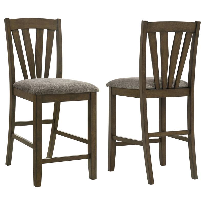 Maxine Brown Upholstered Counter Height Dining Side Chair (Set of 2)