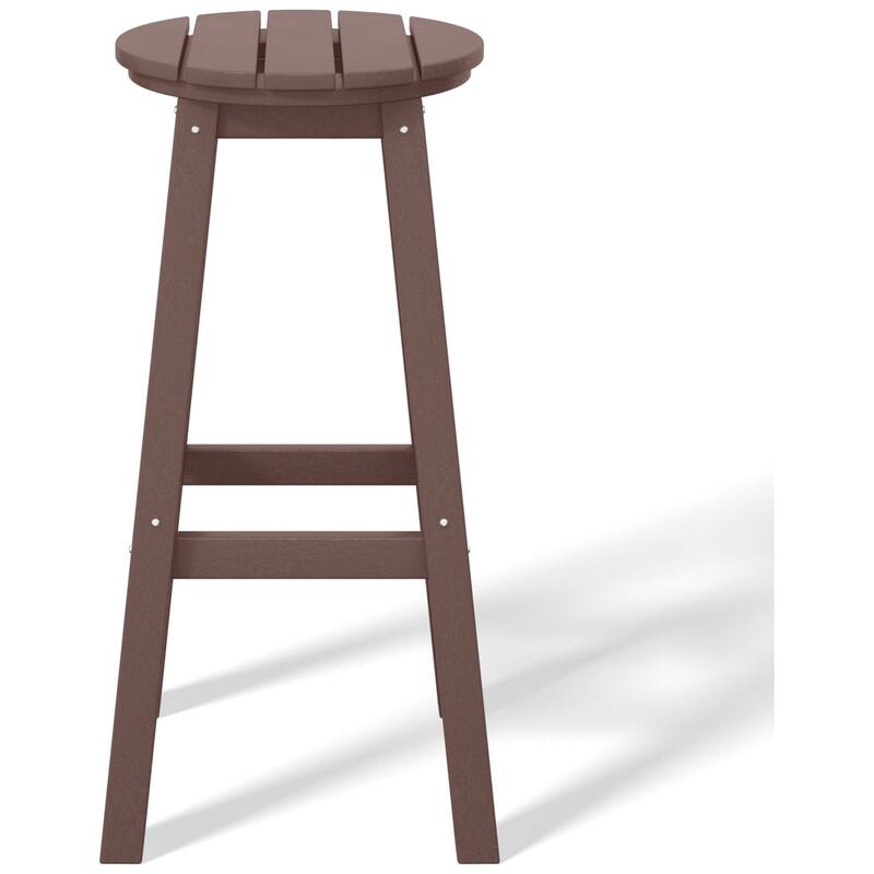 Laguna Hdpe All Weather Outdoor Patio 29" Round Bar Stool (Set Of 2)