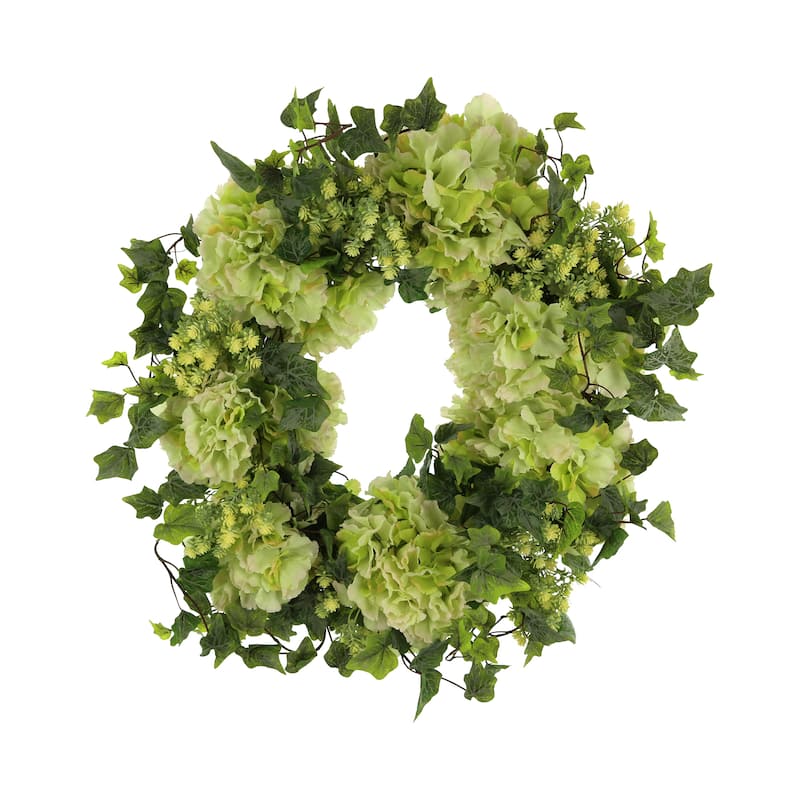 31" Wreath with Hydrangeas and Sedum
