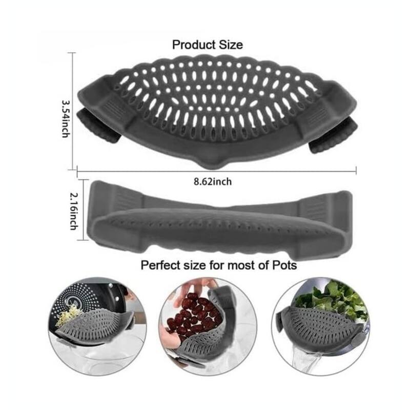 Silicone Food Strainer for Pots, Pans, Bowls & more