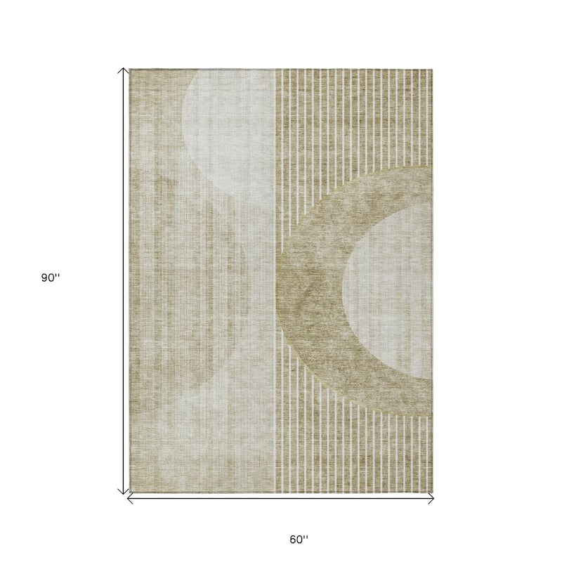 HomeRoots Geometric Transitional Rectangle Outdoor Rug