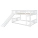 preview thumbnail 7 of 11, Full Over Full Bunk Bed with Ladder with Slide, White