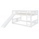 preview thumbnail 7 of 10, White Full Over Full Bunk Bed with Ladder and Fun Slide, Space-Saving Design for Bedrooms