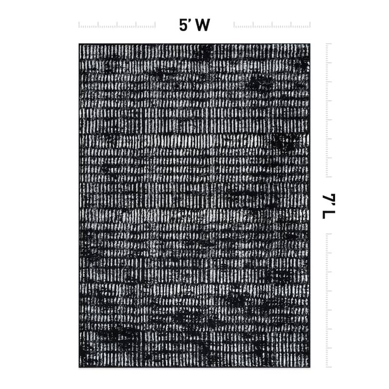 World Rug Gallery Bohemian Minimalist Stripe Desing Area Rug
