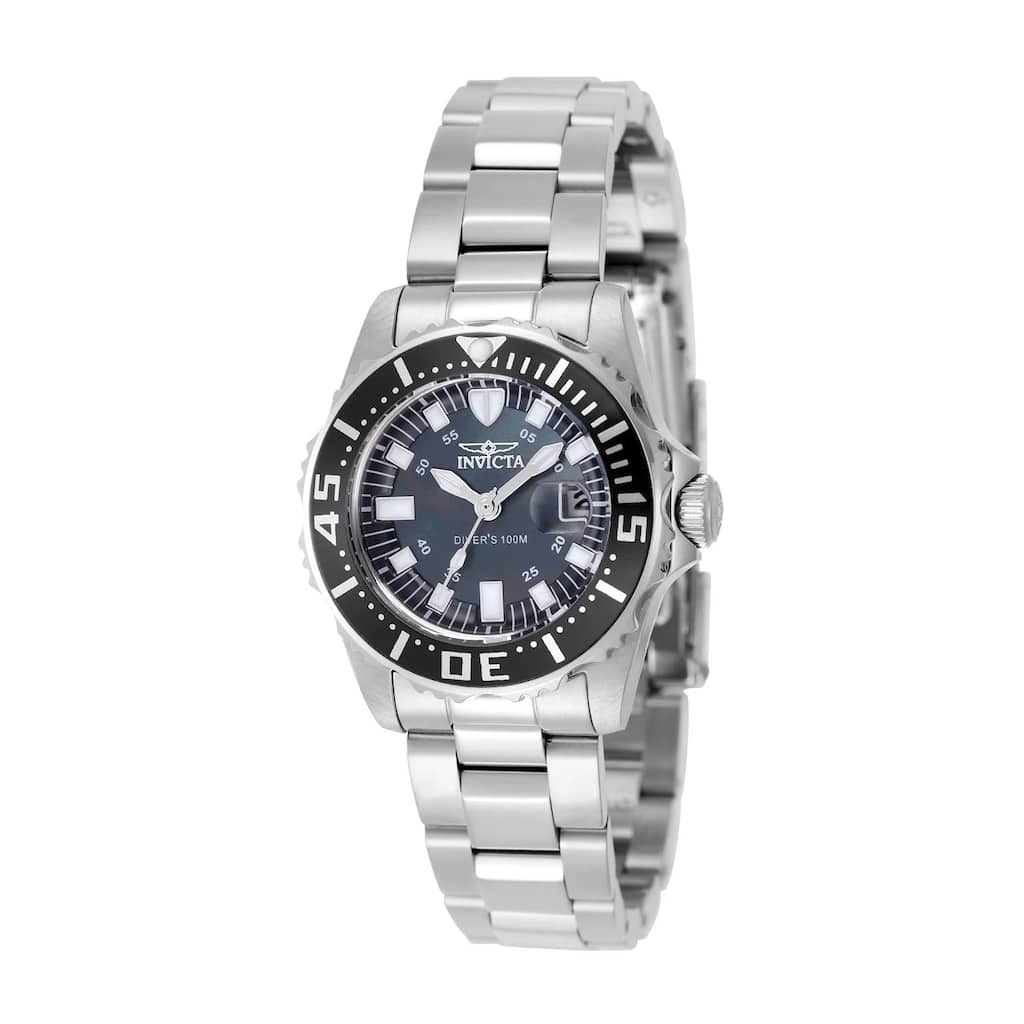 Invicta Women's 2959 Pro Diver Quartz 3 Hand Black Dial Watch