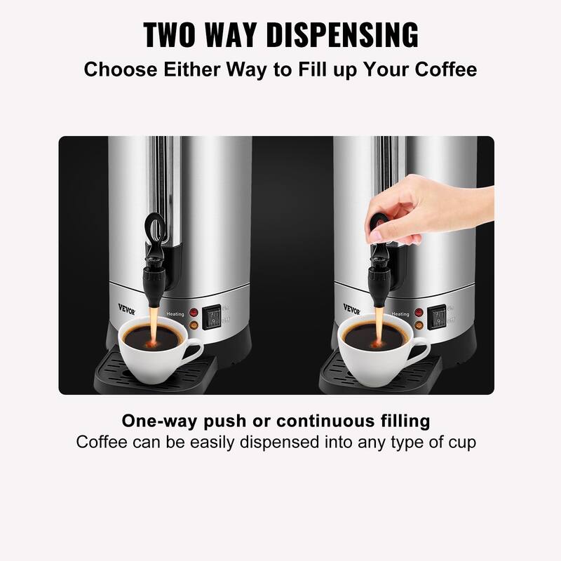 Anmytek 110 Cup Heavy Duty Commercial Grade Stainless Steel Coffee Urn Fast Brewing Keep Warm Dispenser