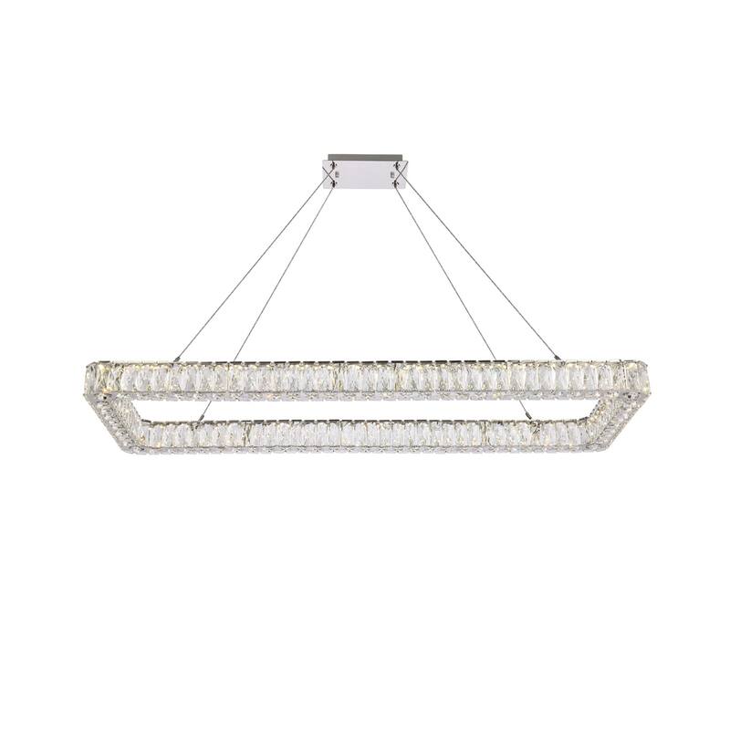 Indigo Home 50 inch LED Single rectangle pendant - Chrome